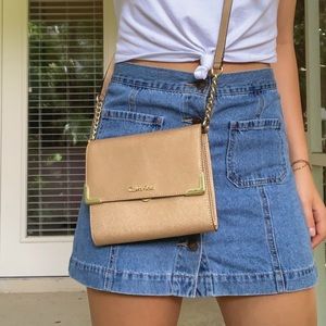 Calvin Klein Beige Crossbody Purse